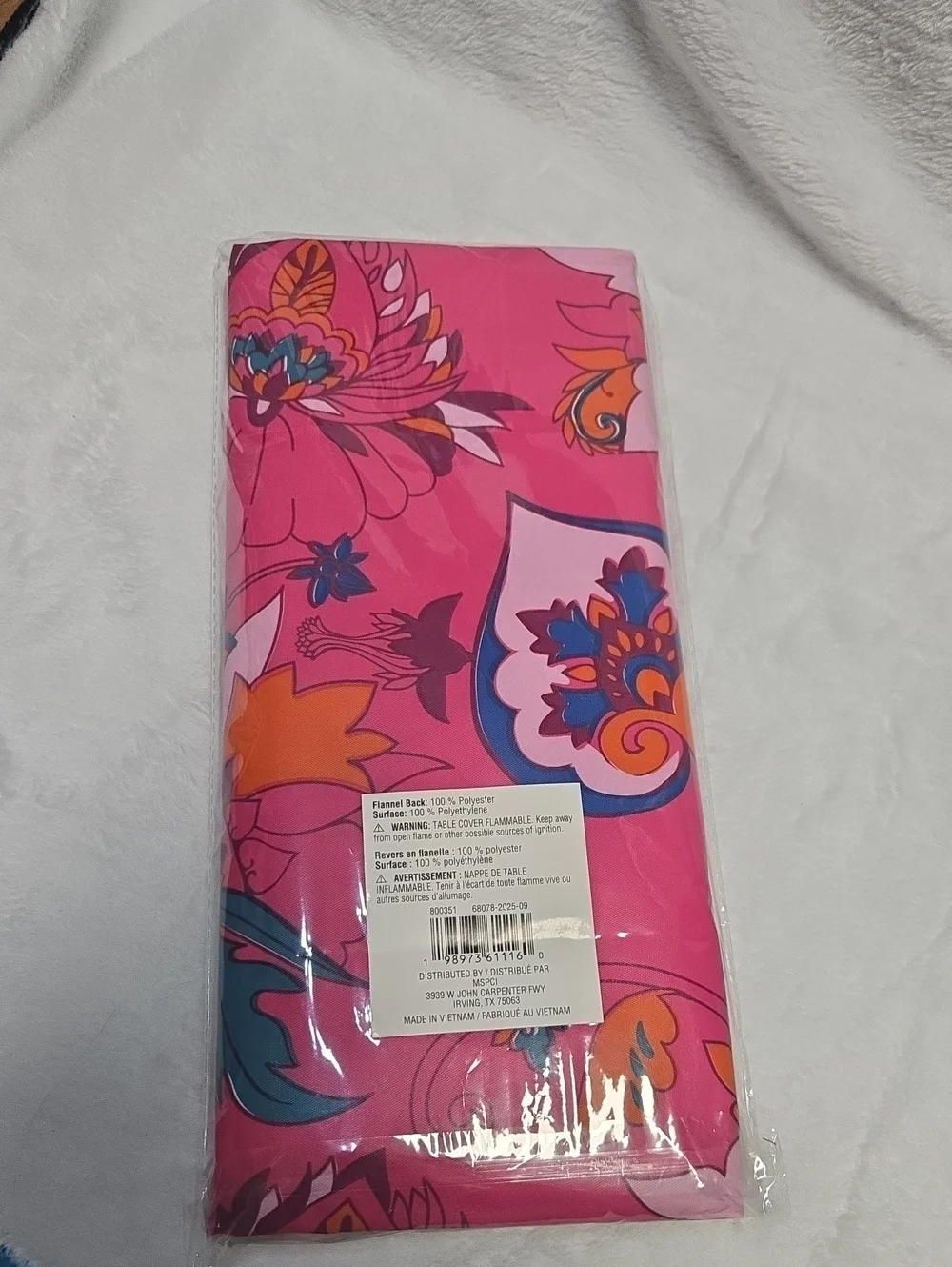 🌞NWT! Celebrate It Jungle Pink- Hot Pink Floral Packaged Tablecloth 52x70